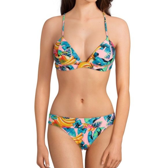 Tutti Fruity Bikini Top Tropical Colors Bikini Top - Picture 4 of 5
